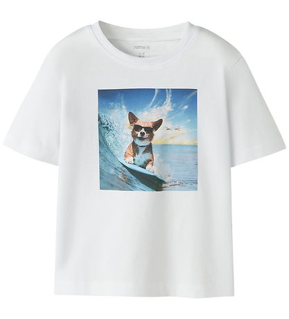 Name It T-shirt - NmmVoto - Bright White/Surfer Dog