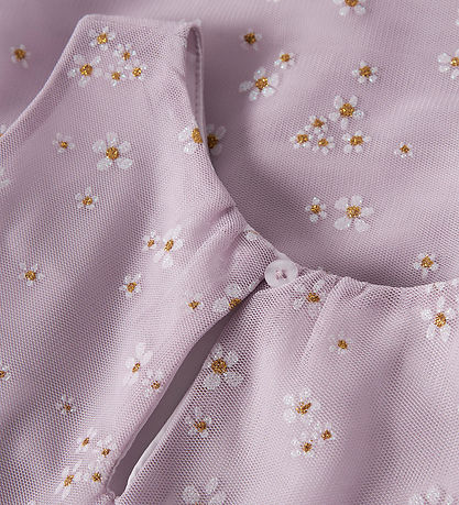 Name It Kjole - Tyl - NmfVabos - Lavender Fog/FLOWERS