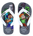 Havaianas Klipklapper - Kids Minecraft - Steel grey/White