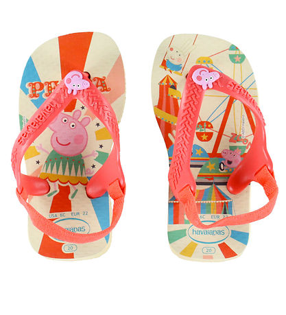Havaianas Klipklapper - Baby Peppa Pig - Buttercre/Coral
