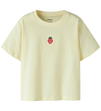 Name It T-shirt - NmfVictoria - Pear Sorbet/Strawberry Embroider