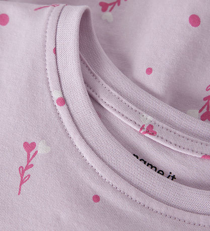 Name It Kjole - NmfVilinse - Lavender Fog/White Florals