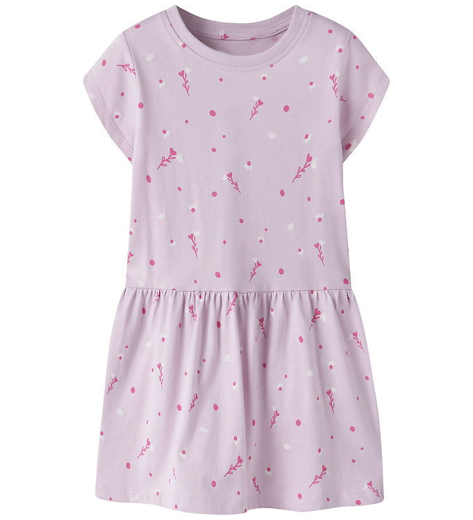 Name It Kjole - NmfVilinse - Lavender Fog/White Florals