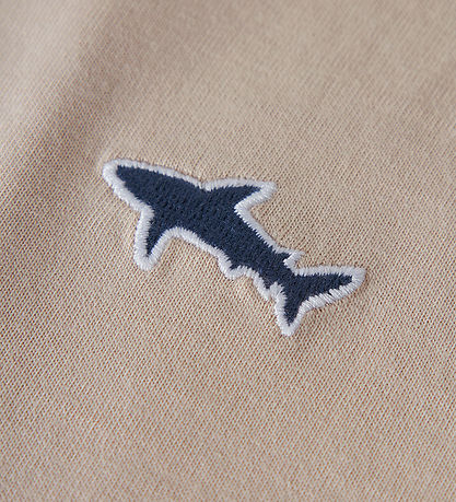 Name It T-shirt - NmmVimpel - Chateau Gray/Shark Embroidery