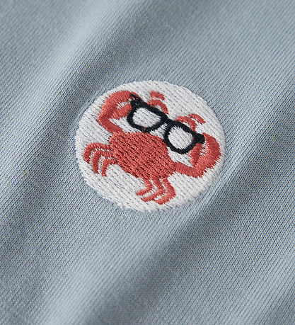 Name It T-shirt - NmmVimpel - Blue Fog/Crab Embroidery