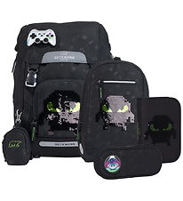 Beckmann Skoletaskesæt - Classic - Pixel/Sort