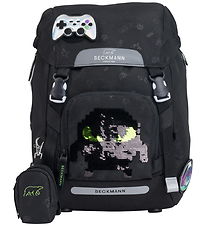 Beckmann Skoletaske - Classic - Pixel - Sort