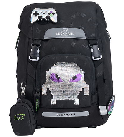 Beckmann Skoletaske - Classic - Pixel - Sort