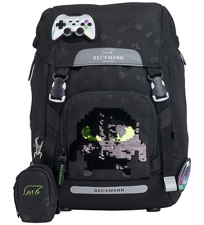 Beckmann Skoletaske - Classic - Pixel - Sort
