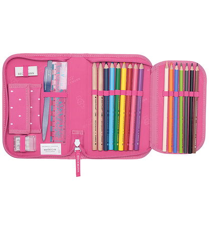 Beckmann Penalhus m. Indhold - Strawberry/Pink