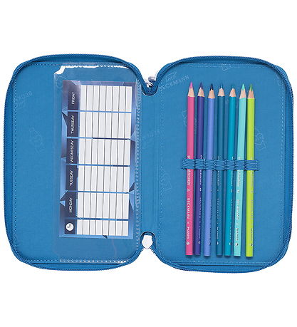 Beckmann Penalhus m. Indhold - Blue Lightning/Blue