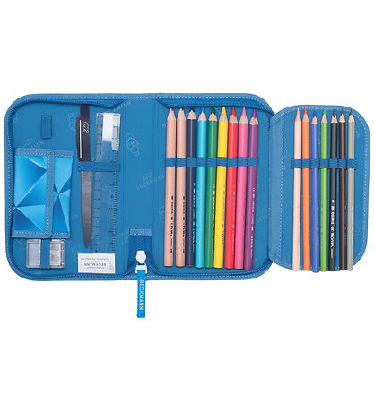 Beckmann Penalhus m. Indhold - Blue Lightning/Blue