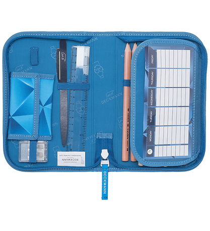 Beckmann Penalhus m. Indhold - Blue Lightning/Blue