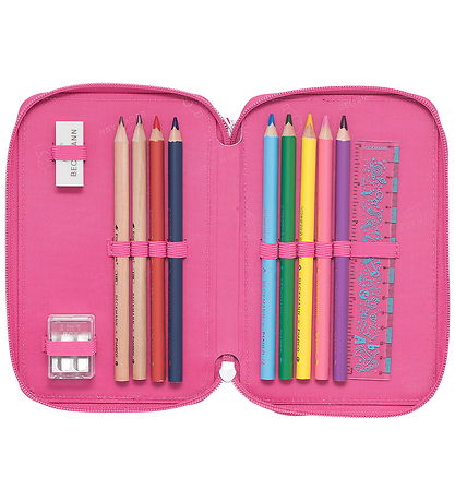 Beckmann Penalhus m. Indhold - Pink/Strawberry