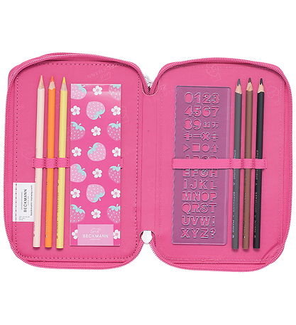 Beckmann Penalhus m. Indhold - Pink/Strawberry