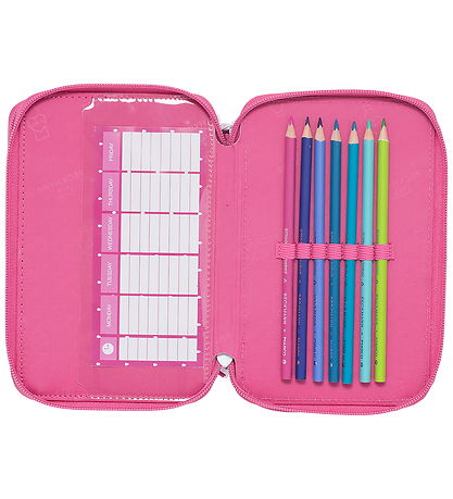 Beckmann Penalhus m. Indhold - Pink/Strawberry