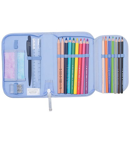 Beckmann Penalhus m. Indhold - Light Blue/Seashell