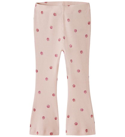 Name It Leggings - Rib - Flared - Nmffoapple - Cradle Pinkt