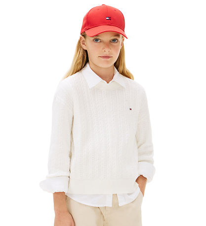 Tommy Hilfiger Bluse - Strik - Ivory Silk White