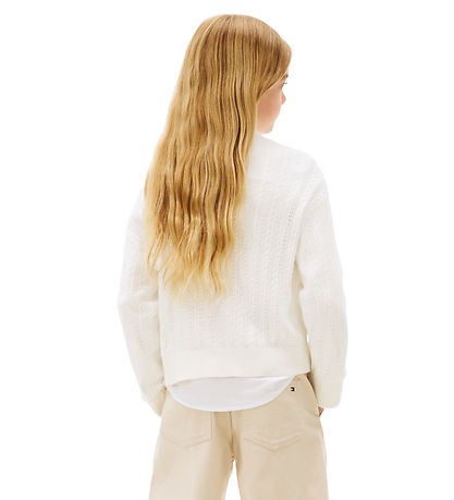 Tommy Hilfiger Bluse - Strik - Ivory Silk White