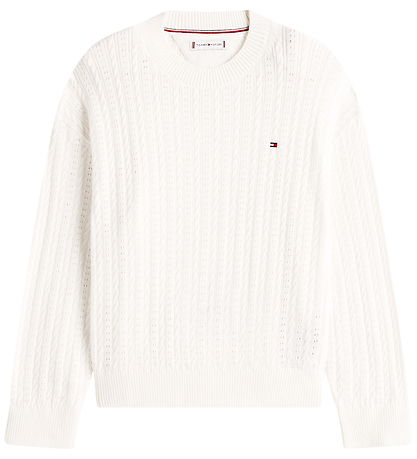 Tommy Hilfiger Bluse - Strik - Ivory Silk White