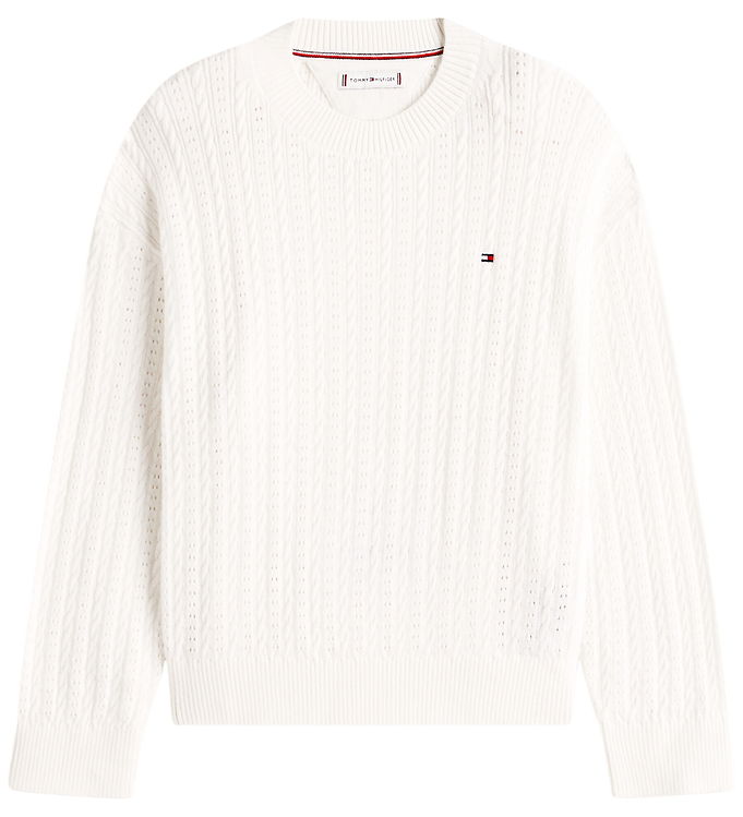 Tommy Hilfiger Bluse - Strik - Ivory Silk White