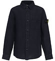 Stone Island Skjorte - Hør - Navy Blue