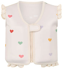 Vanilla Copenhagen Swim Vest - Neo - Hearts - Cream