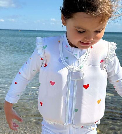 Vanilla Copenhagen Svømmevest - Neo - Hearts - Cream