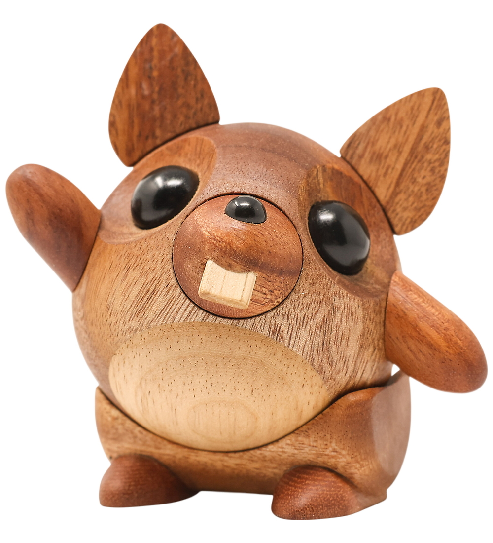 Fablewood Eichhörnchennetz Egon - Holz - 10x10 cm - Pick-Me-Up - FableWood - One Size - Dekoration