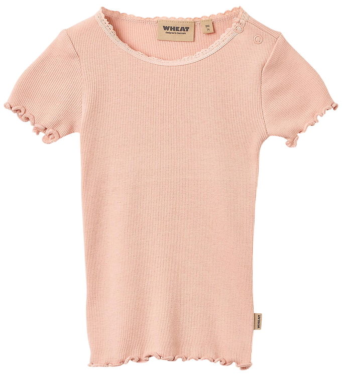 Wheat T-shirt - Rib - Katie - Rose Cloud