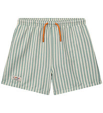 Liewood Badeshorts - Duke - Stripe Peppermint/Crisp White