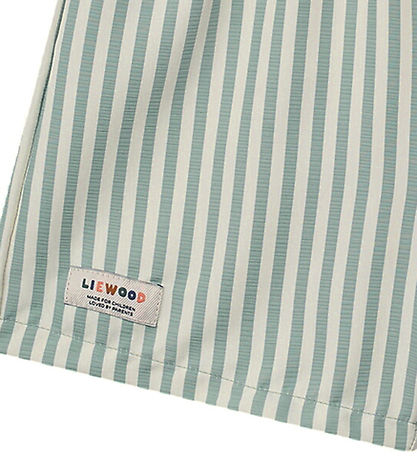 Liewood Badeshorts - Duke - Stripe Peppermint/Crisp White