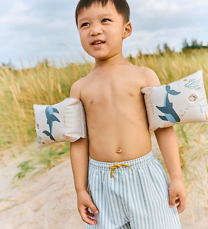 Liewood Badeshorts - Duke - Stripe Peppermint/Crisp White