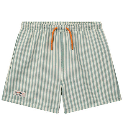 Liewood Badeshorts - Duke - Stripe Peppermint/Crisp White