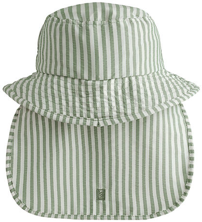 Liewood Badehat - UV40+ - Damona - Stripe Peppermint/Crisp White