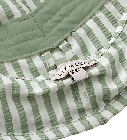 Liewood Badehat - UV40+ - Damona - Stripe Peppermint/Crisp White