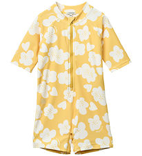 Liewood Badeheldragt - UV40+ - Max - Flower/Lemon Yellow