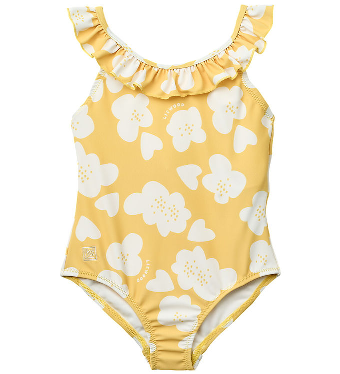 Liewood Badedragt - UV40+ - Kallie - Flower/Lemon Yellow
