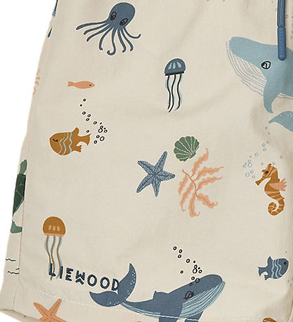 Liewood Badeshorts - UV40+ - Aiden - Sea Creature/Sandy