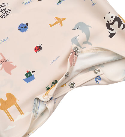 Liewood Badeheldragt - UV40+ - Thor - Around The World/Sandy