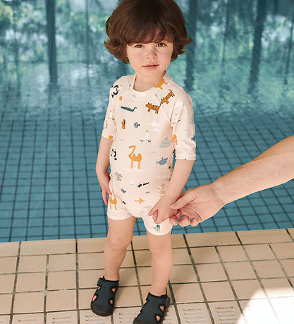 Liewood Badeheldragt - UV40+ - Thor - Around The World/Sandy