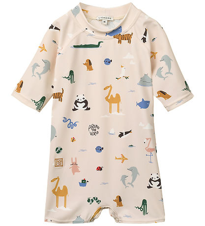 Liewood Badeheldragt - UV40+ - Thor - Around The World/Sandy