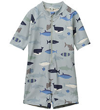 Liewood Badeheldragt - UV40+ - Max - Sharks/Dove Blue