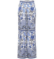Rosemunde Bukser - Elif - Wide - Blue Boho Print