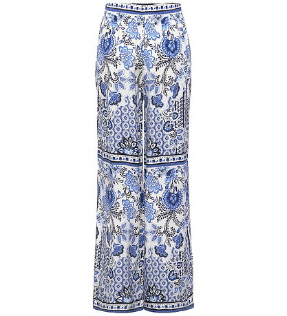 Rosemunde Bukser - Elif - Wide - Blue Boho Print