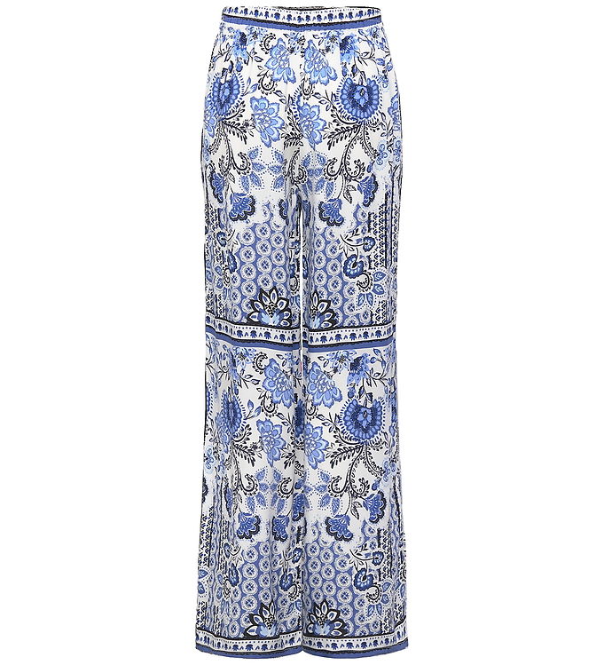 Rosemunde Bukser - Elif - Wide - Blue Boho Print