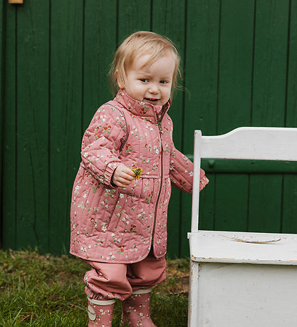 Petit Piao Termojakke - PPEver - Dusty Rose Strawberry AOP