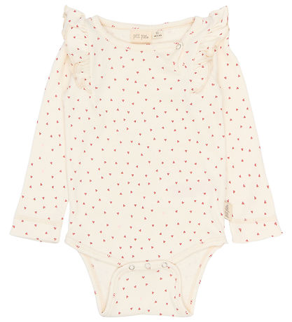 Petit Piao Body l/æ - PPSonja - Eggnog Heart AOP