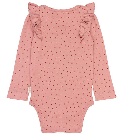 Petit Piao Body l/æ - PPSonja - Dusty Rose Heart AOP